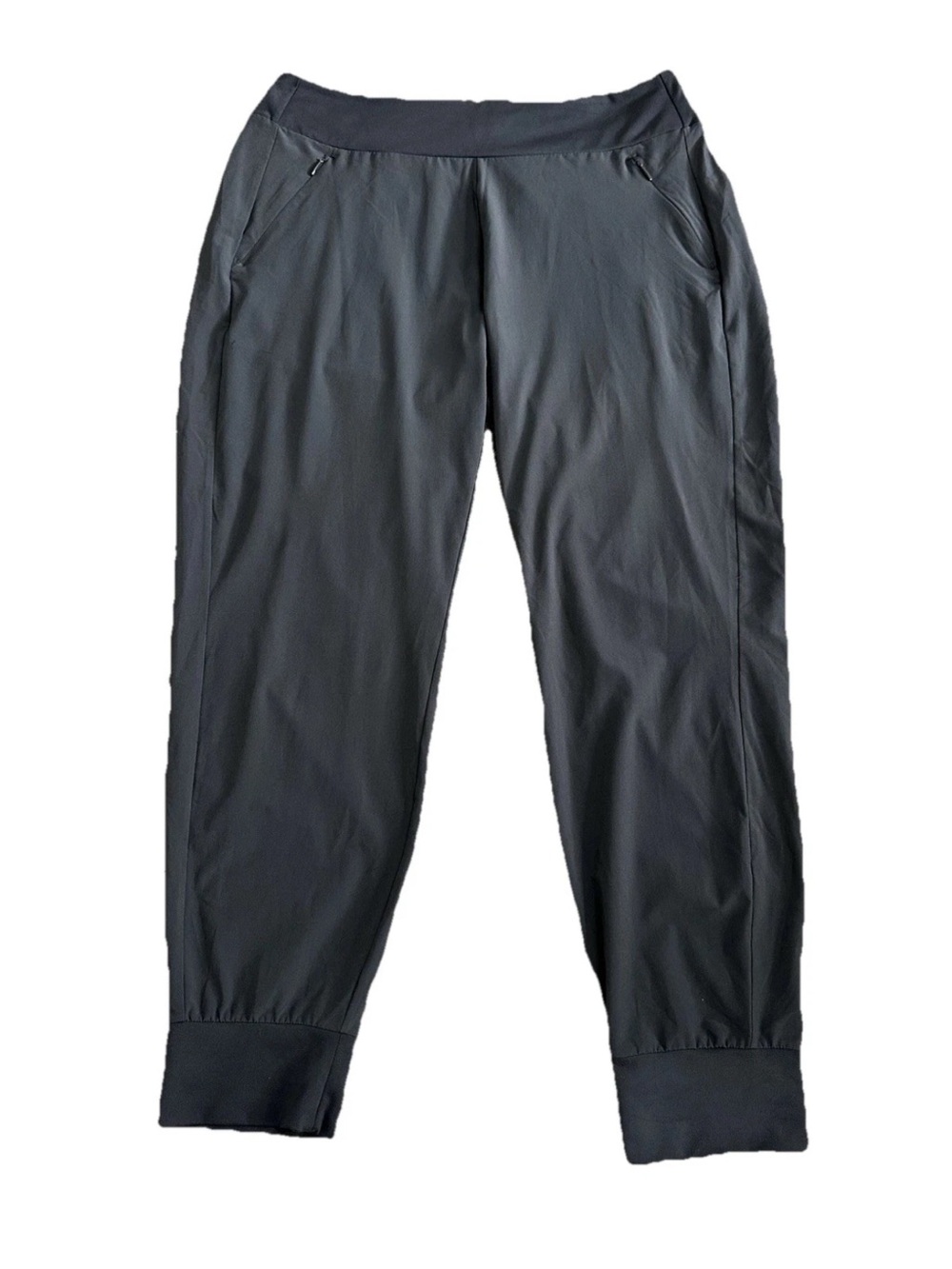 Athleta Soho Jogger Pants Women’s 14 Cast Iron Gray Stretch Lightweight Casual - Picture 4 of 16